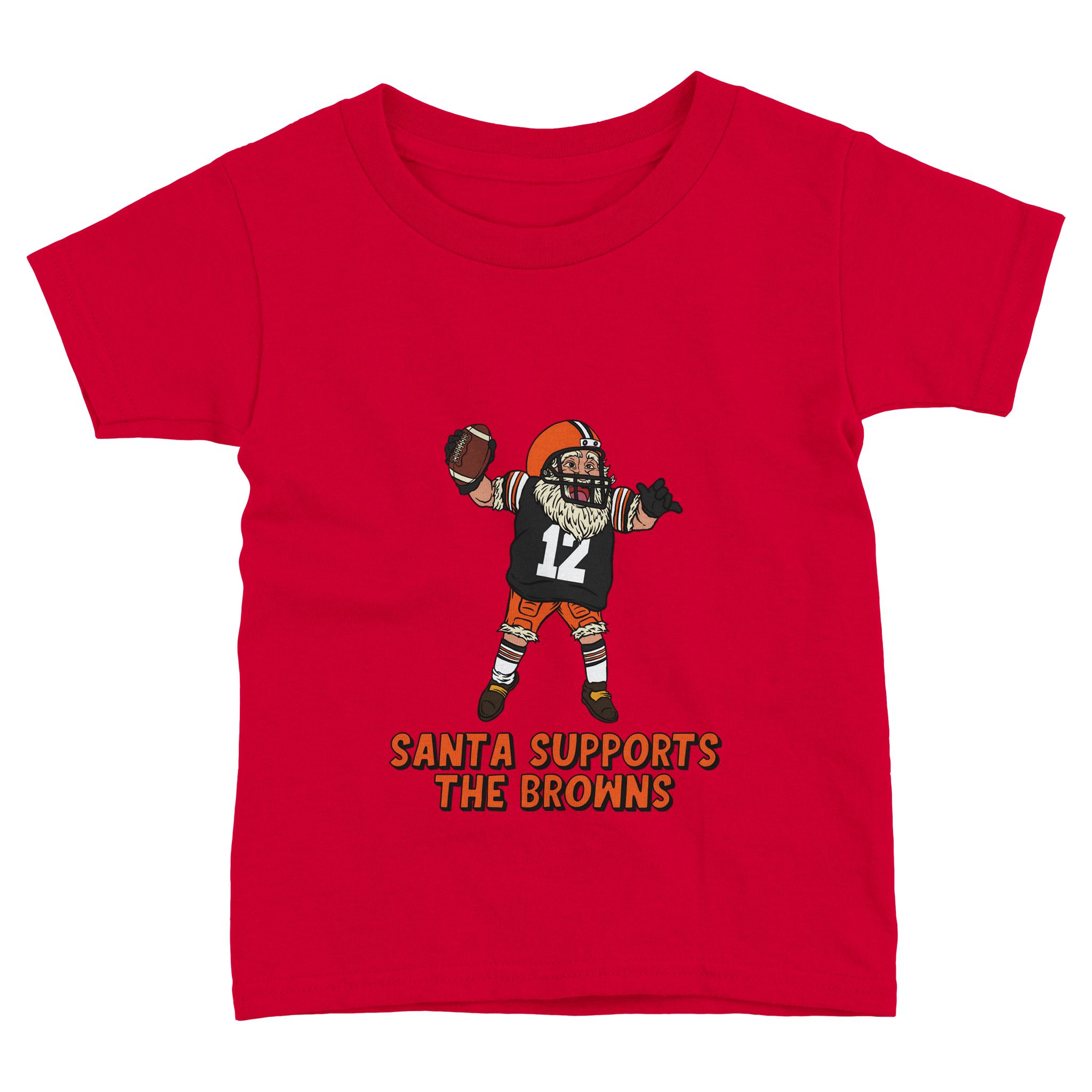 Cleveland Browns Toddler Fine Jersey Santa T-Shirt
