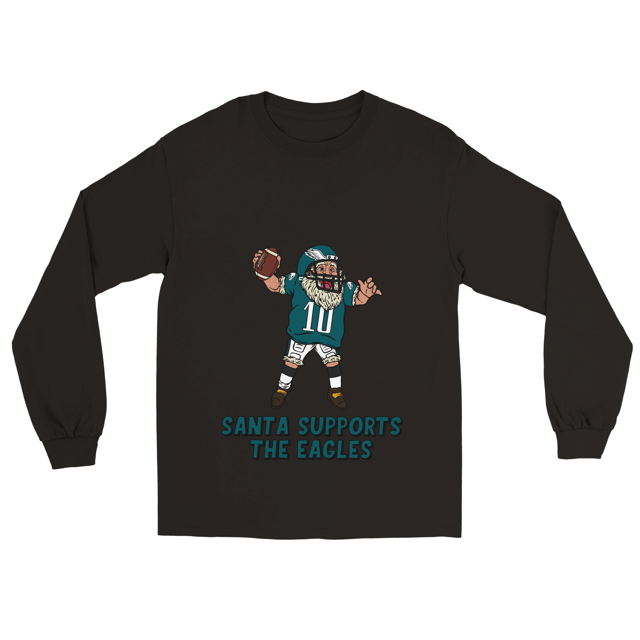 Philadelphia Eagles Unisex Longsleeve Santa T-shirt