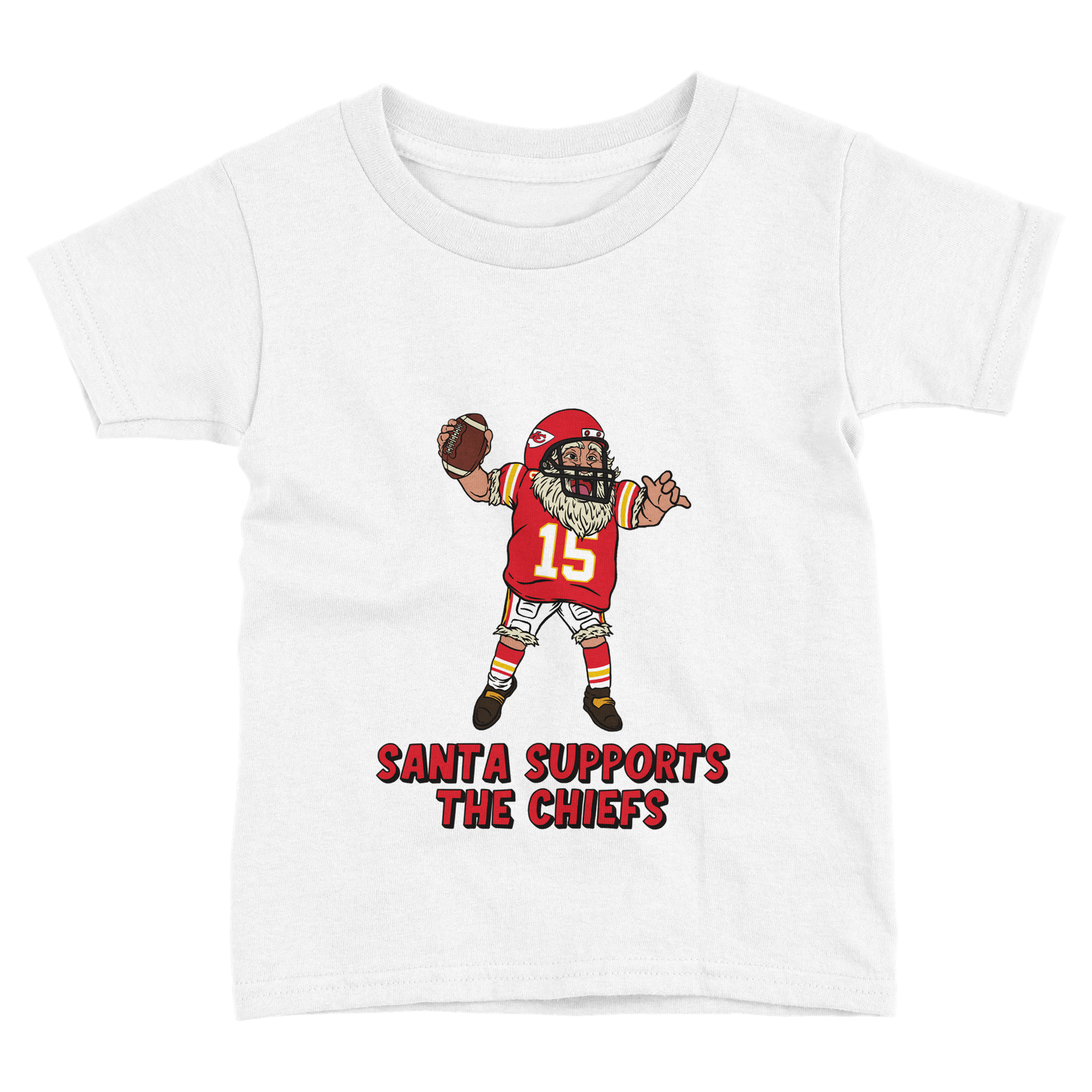 Kansas City Chiefs Toddler Fine Jersey Santa T-Shirt