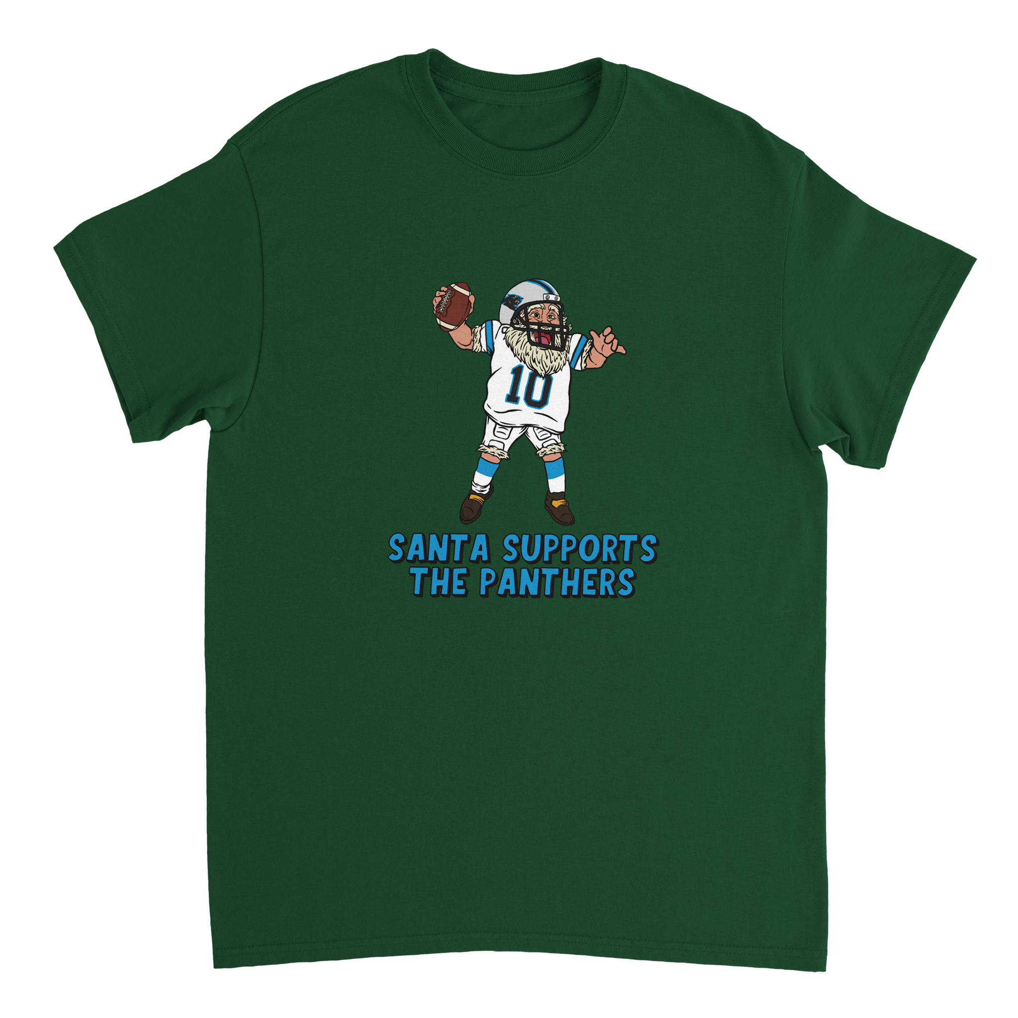 Carolina Panthers Unisex Crewneck Santa T-shirt