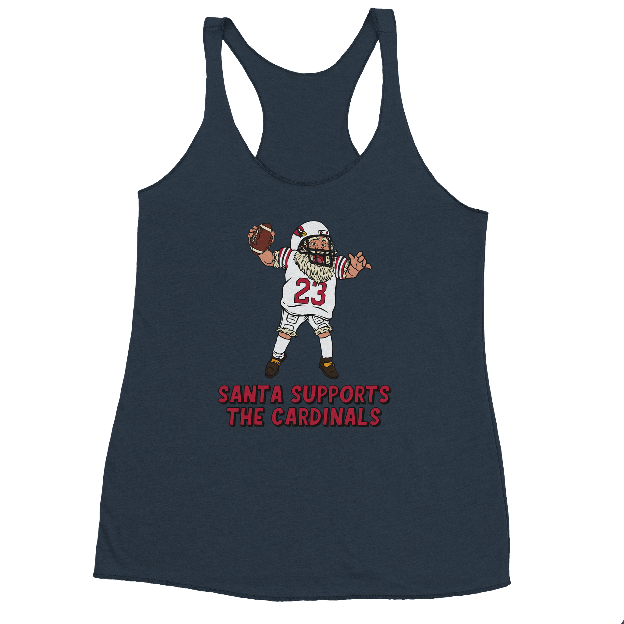 Arizona Cardinals Women's Racerback Santa Tank Top