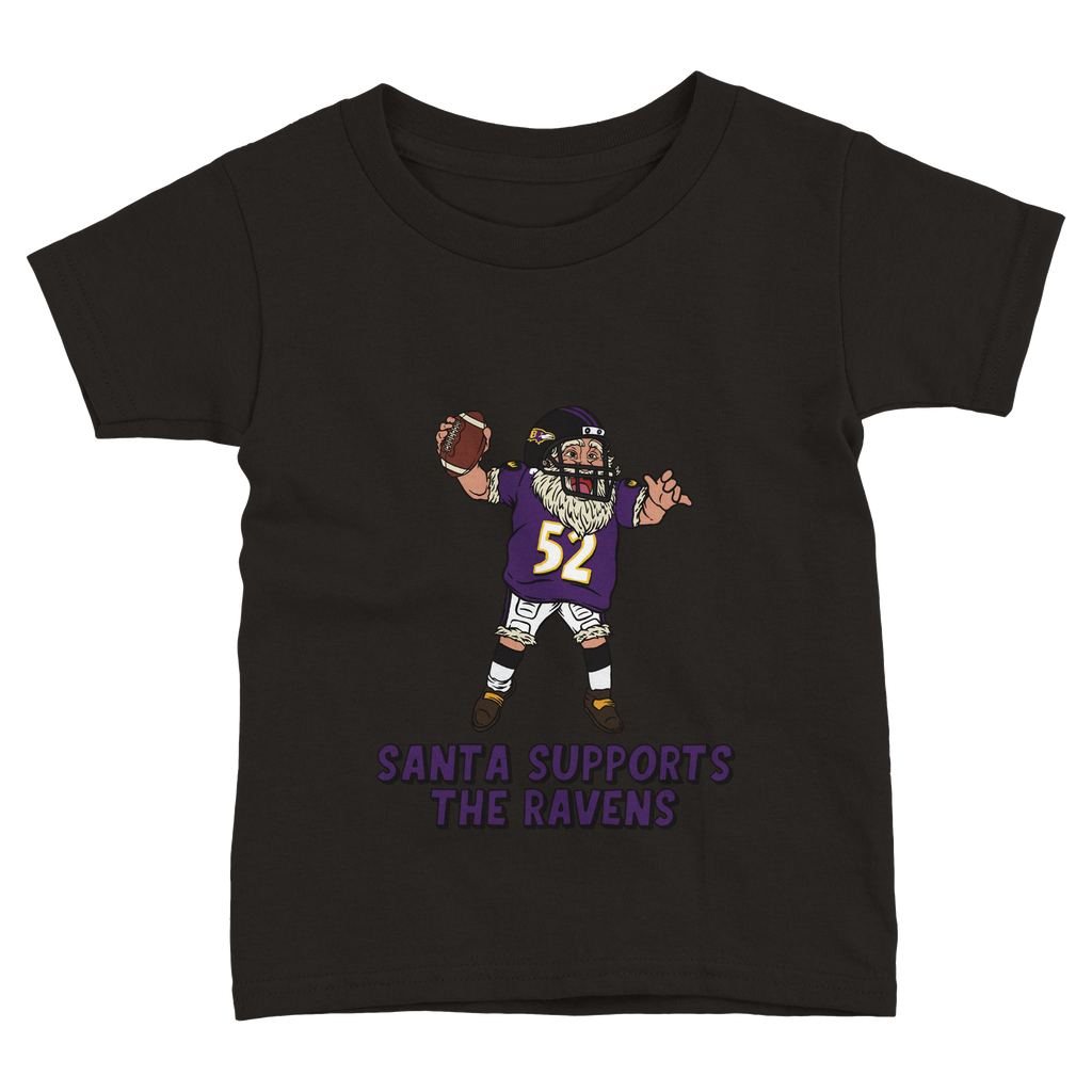 Baltimore Ravens Toddler Fine Jersey Santa T-Shirt