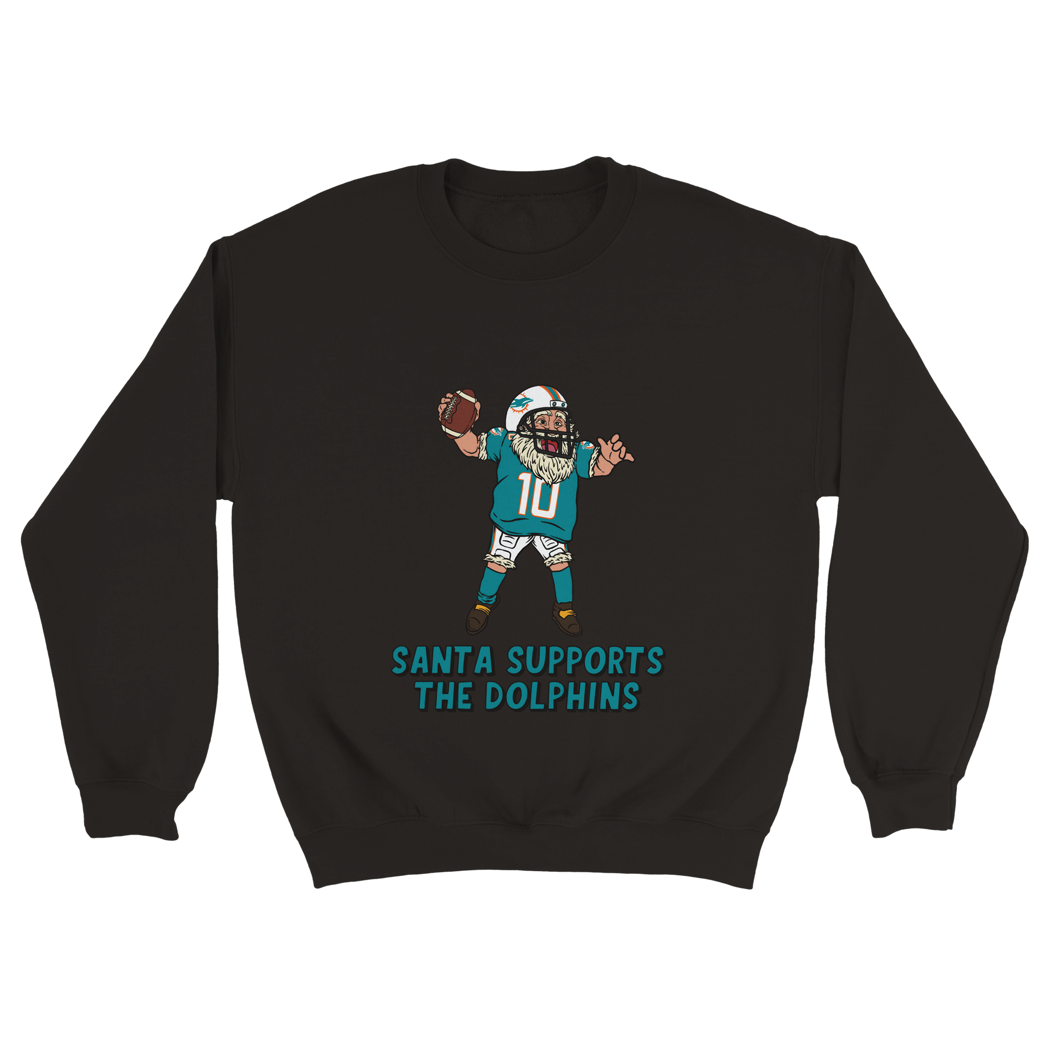 Miami Dolphins Unisex Crewneck Santa Sweatshirt