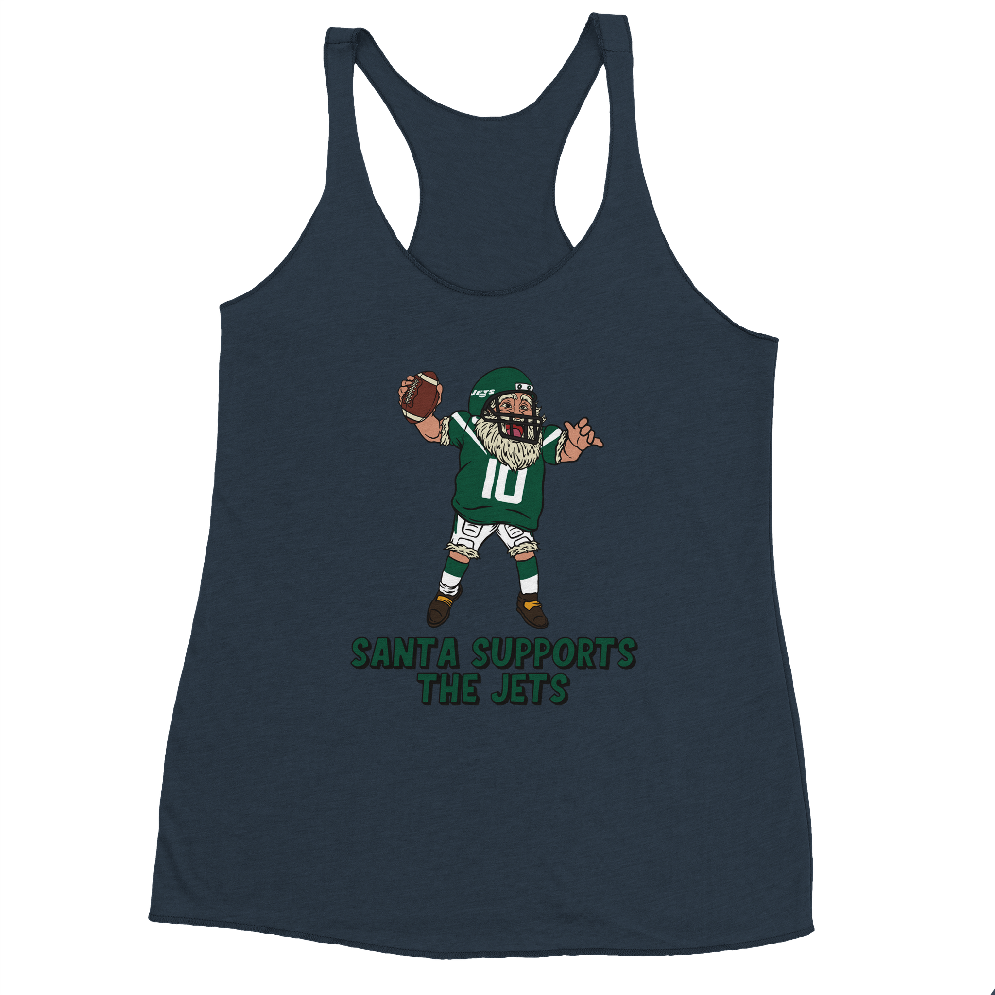 New York Jets Women's Racerback Santa Tank Top