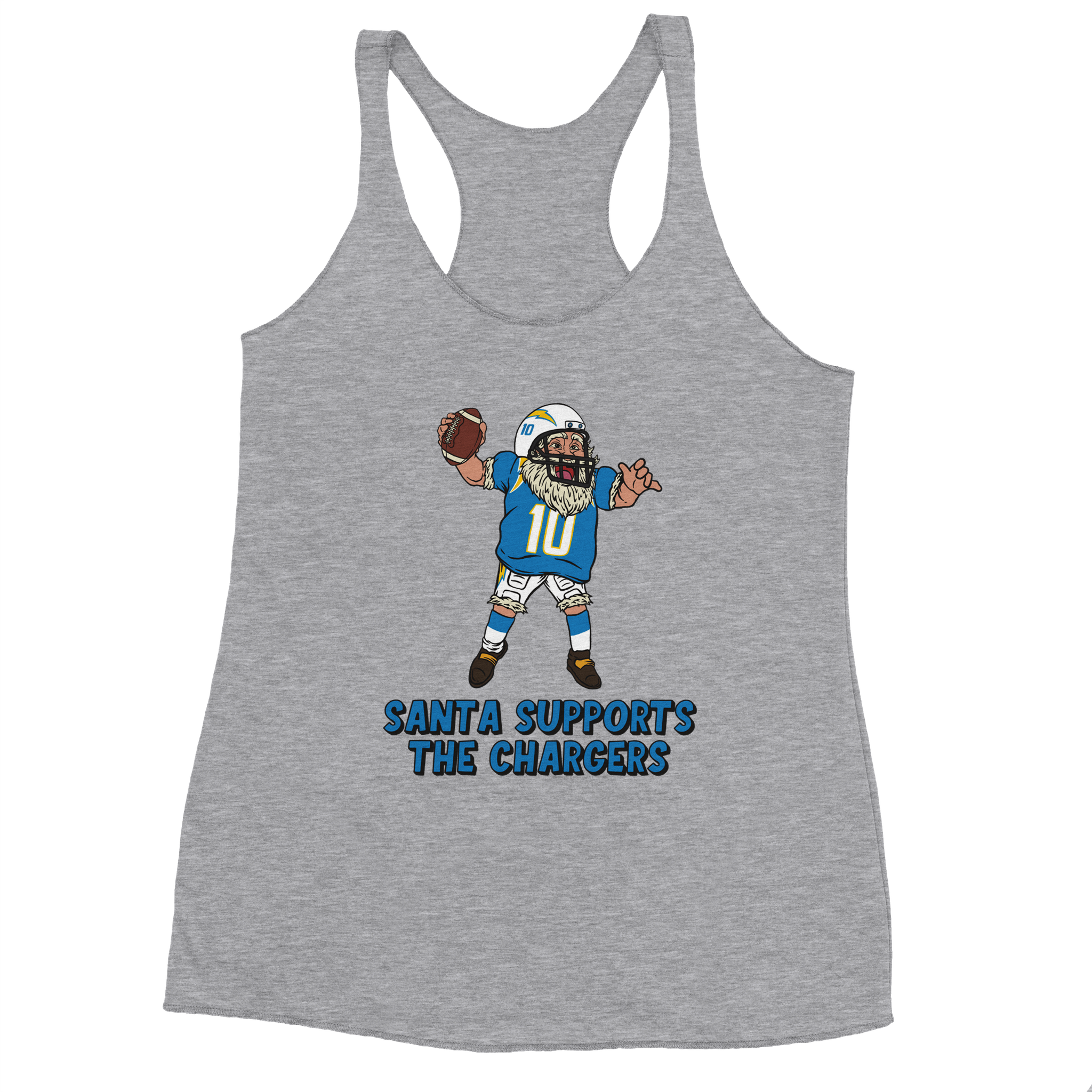 Los Angeles Chargers Women's Racerback Santa Tank Top