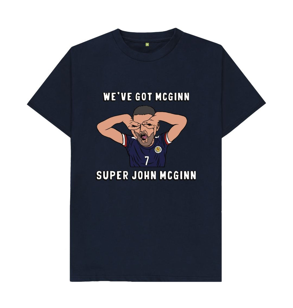 Navy Blue Scotland Euro 2024 Super McGinn Men's T-shirt