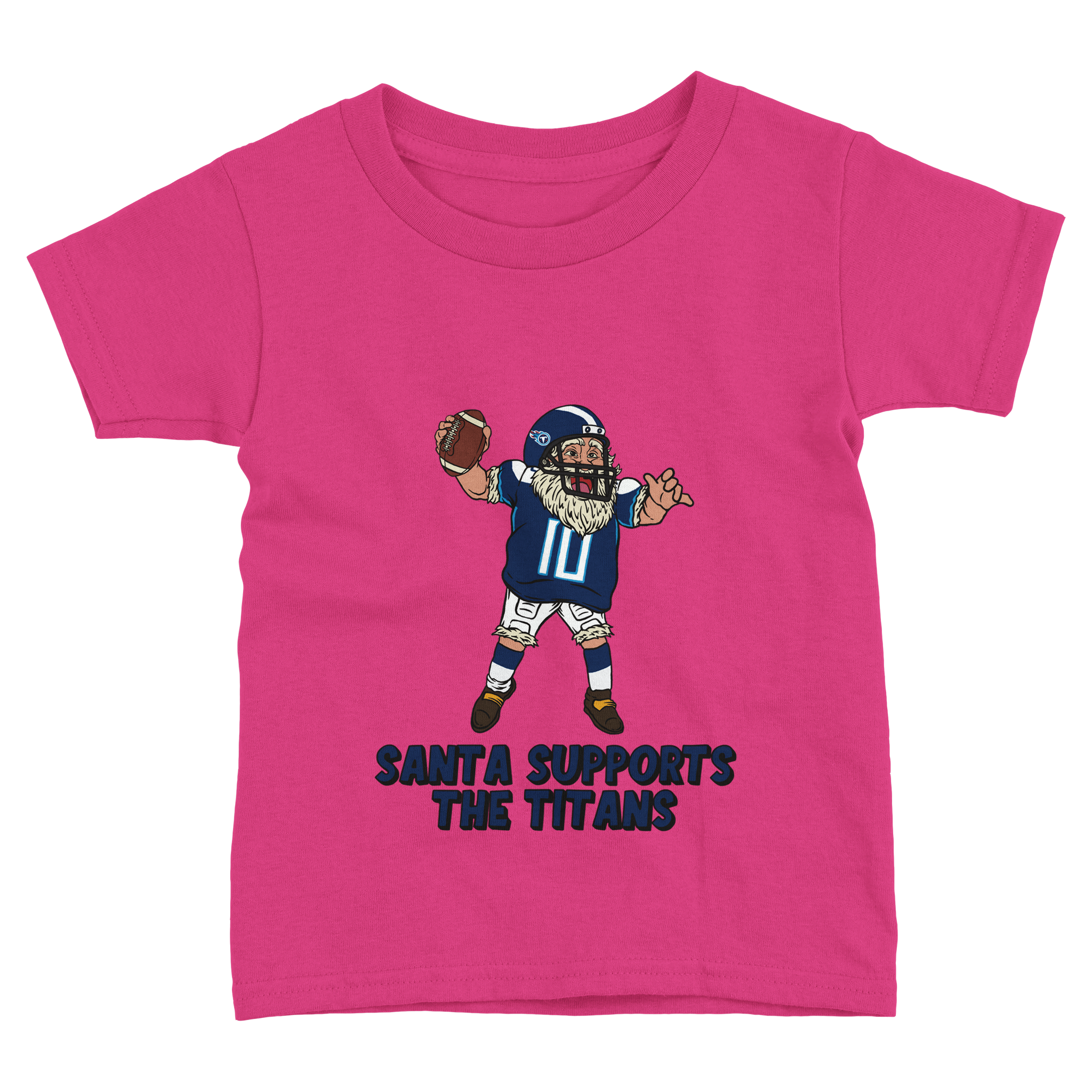 Tennessee Titans Toddler Fine Jersey Santa T-Shirt