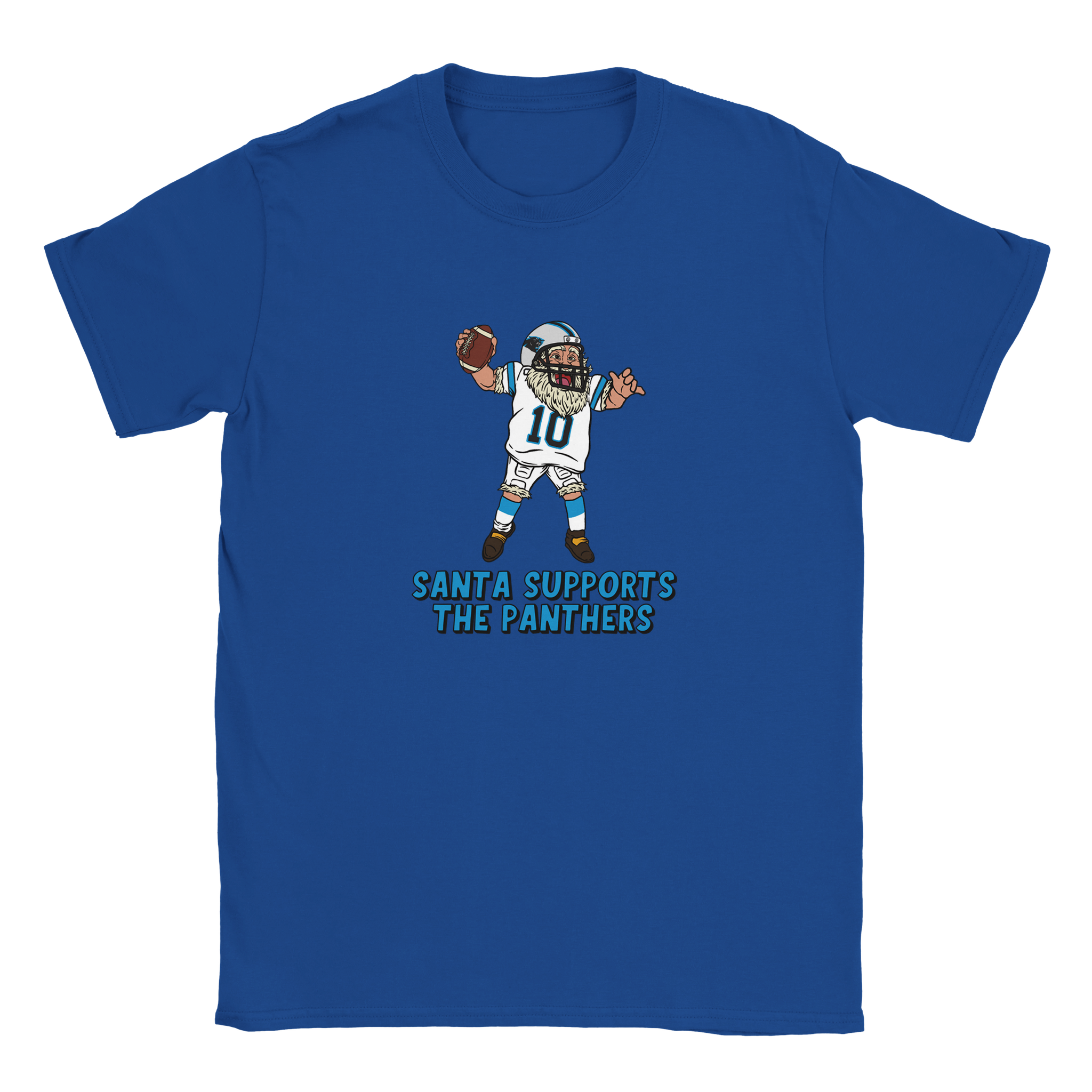Carolina Panthers Kids Crewneck Santa T-shirt