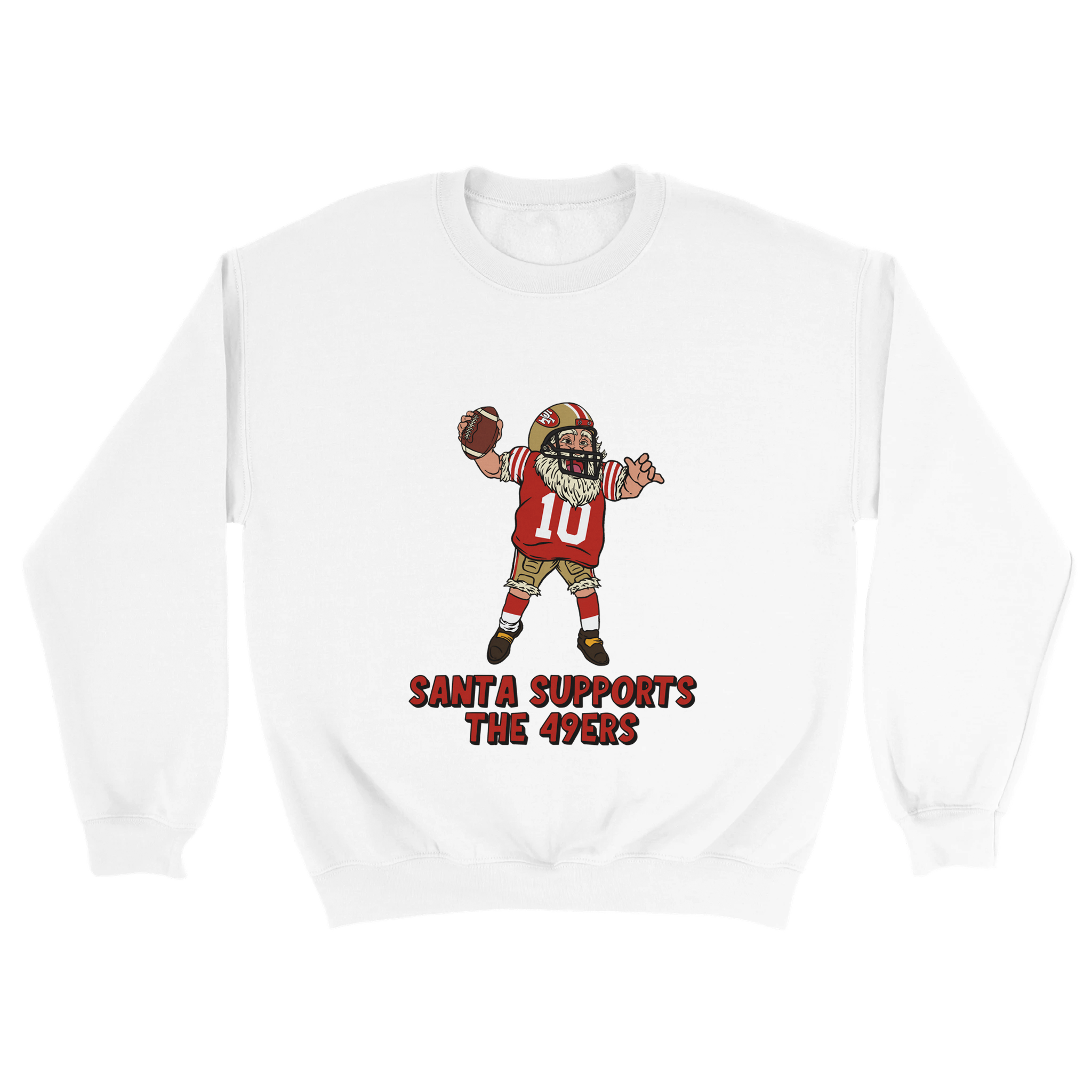San Francisco 49ers Unisex Crewneck Santa Sweatshirt
