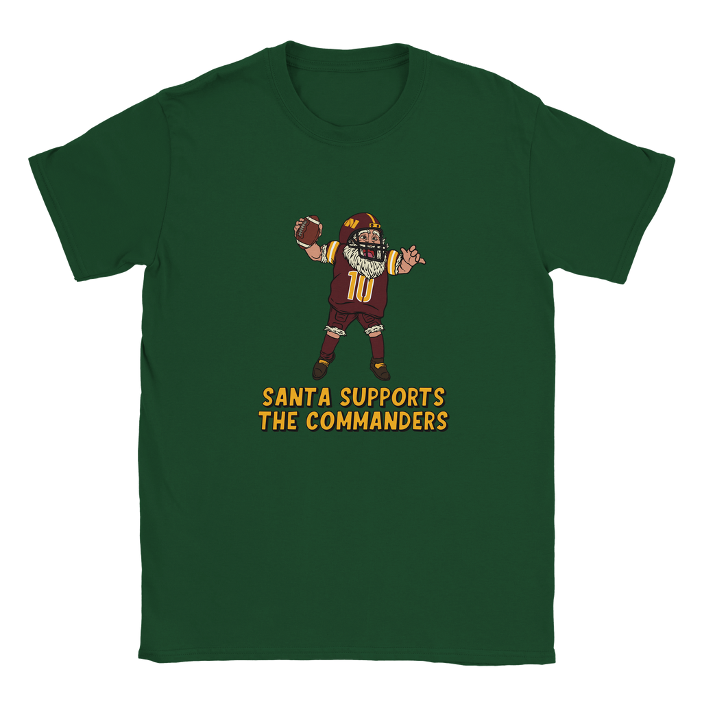 Washington Commanders Kids Crewneck Santa T-shirt