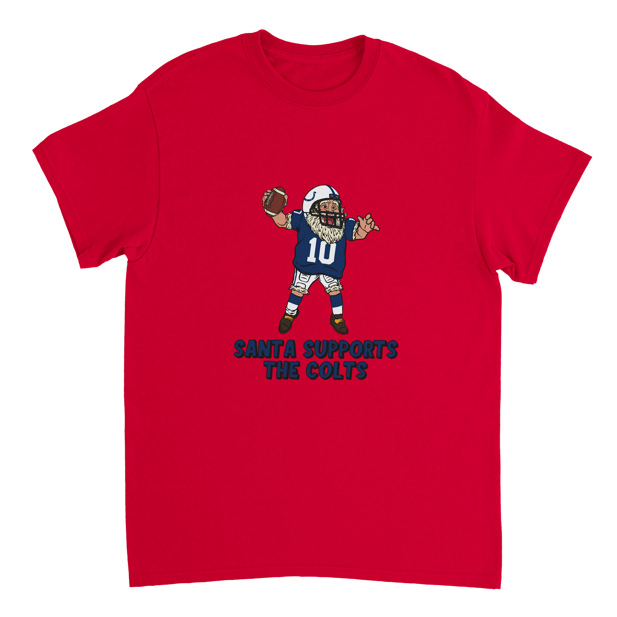 Indianapolis Colts Unisex Crewneck Santa T-shirt