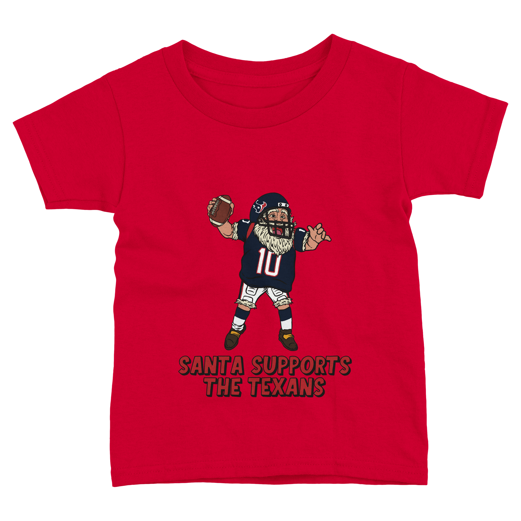 Houston Texans Toddler Fine Jersey Santa T-Shirt