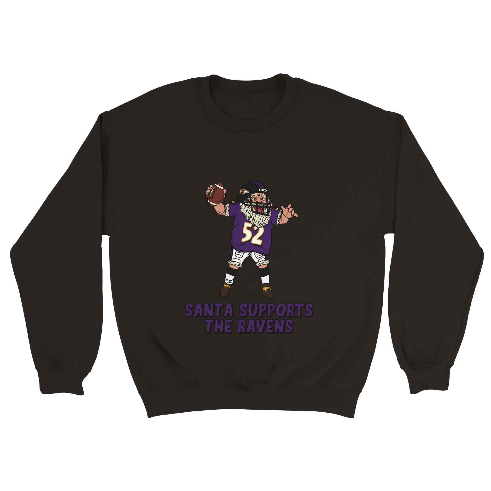 Baltimore Ravens Unisex Crewneck Santa Sweatshirt