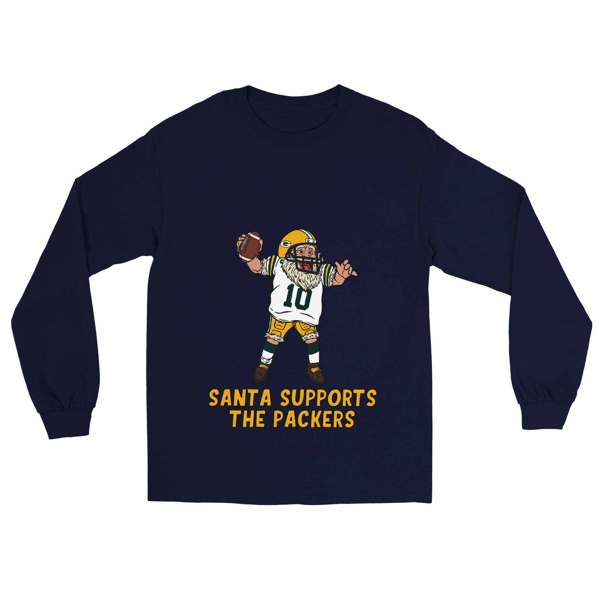 Green Bay Packers Unisex Longsleeve Santa T-shirt