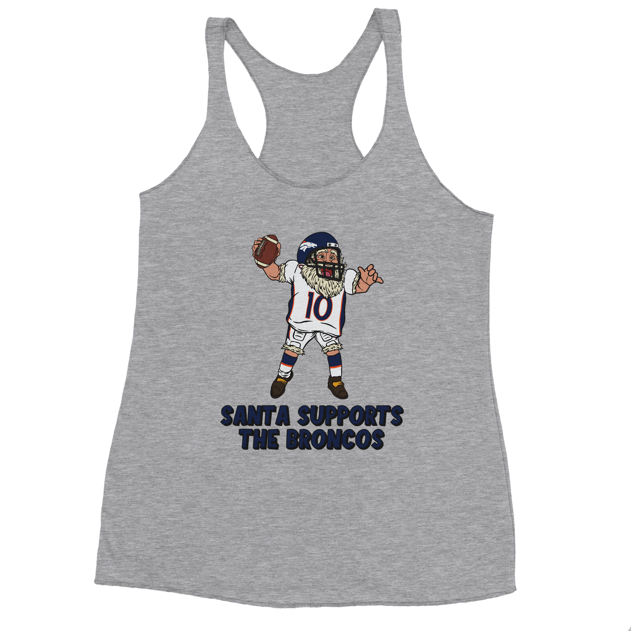 Denver Broncos Women's Racerback Santa Tank Top