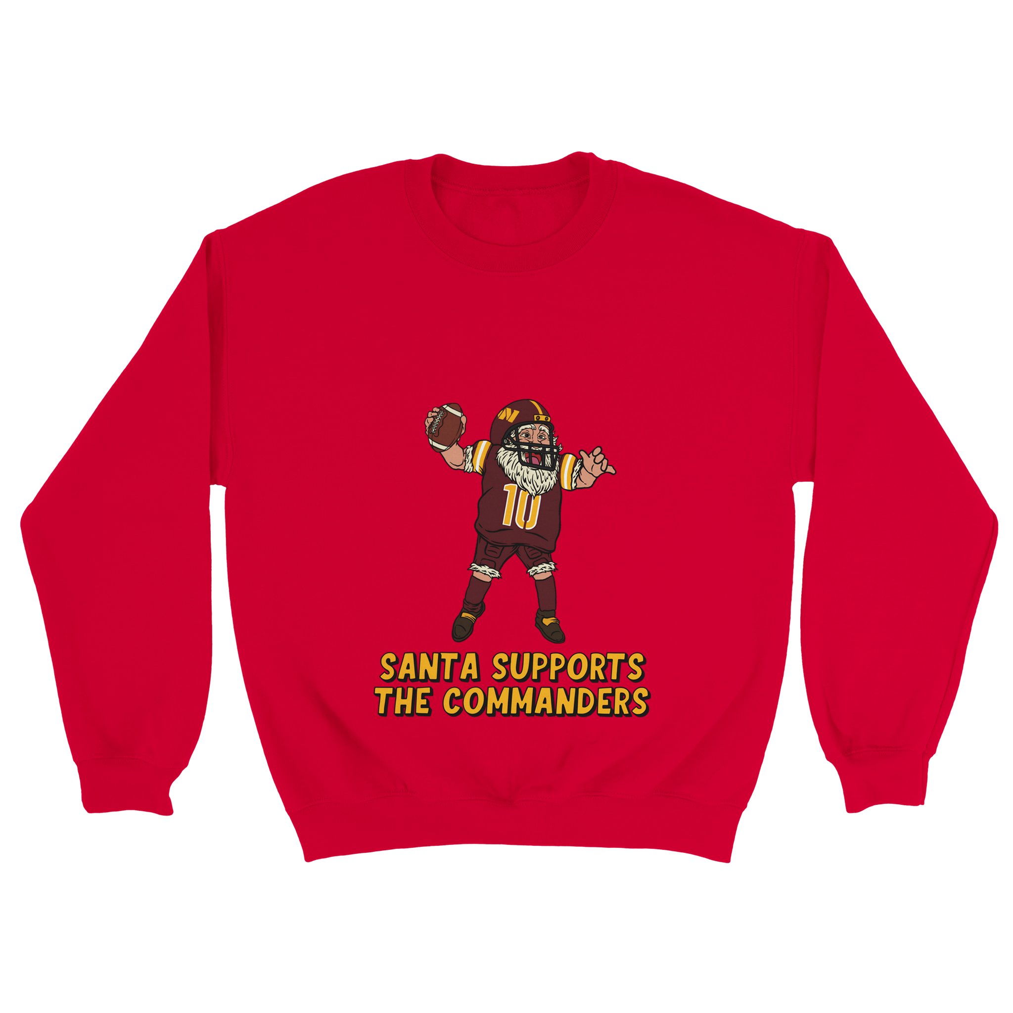 Washington Commanders Unisex Crewneck Santa Sweatshirt