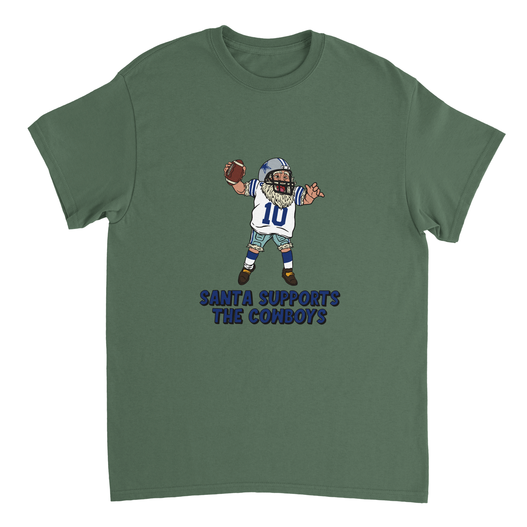 Dallas Cowboys Unisex Crewneck Santa T-shirt