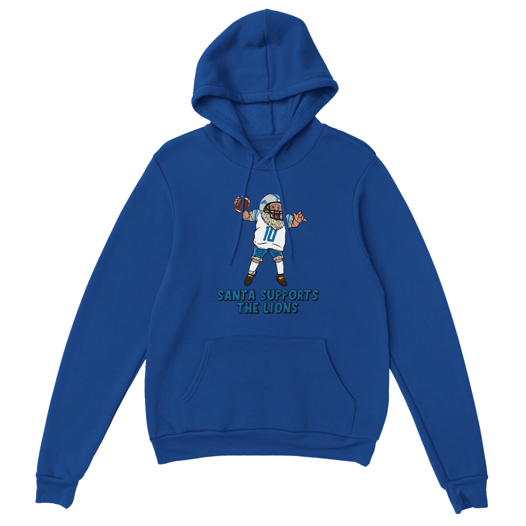 Detroit Lions Unisex Pullover Santa Hoodie