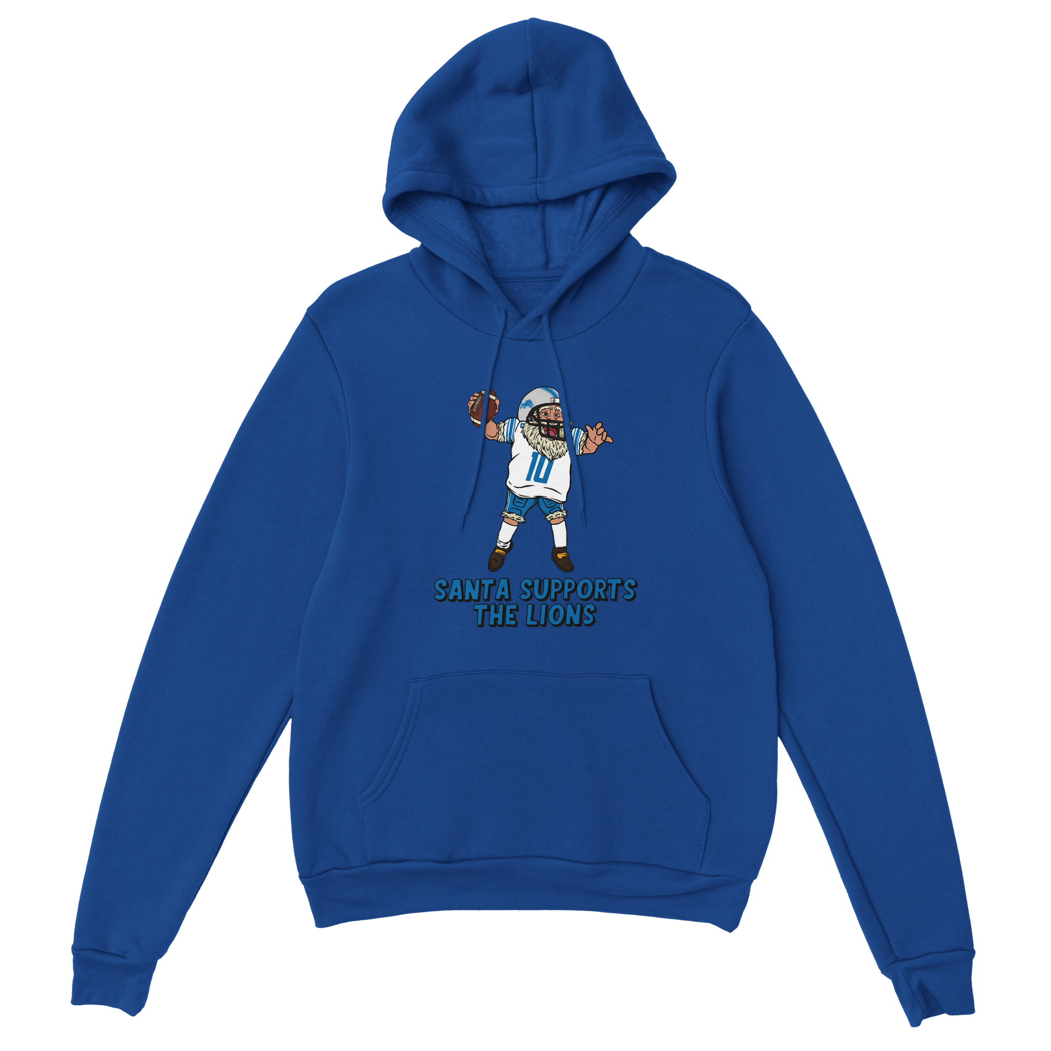 Detroit Lions Unisex Pullover Santa Hoodie