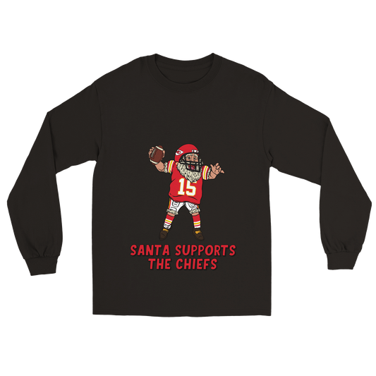 Kansas City Chiefs Unisex Longsleeve Santa T-shirt