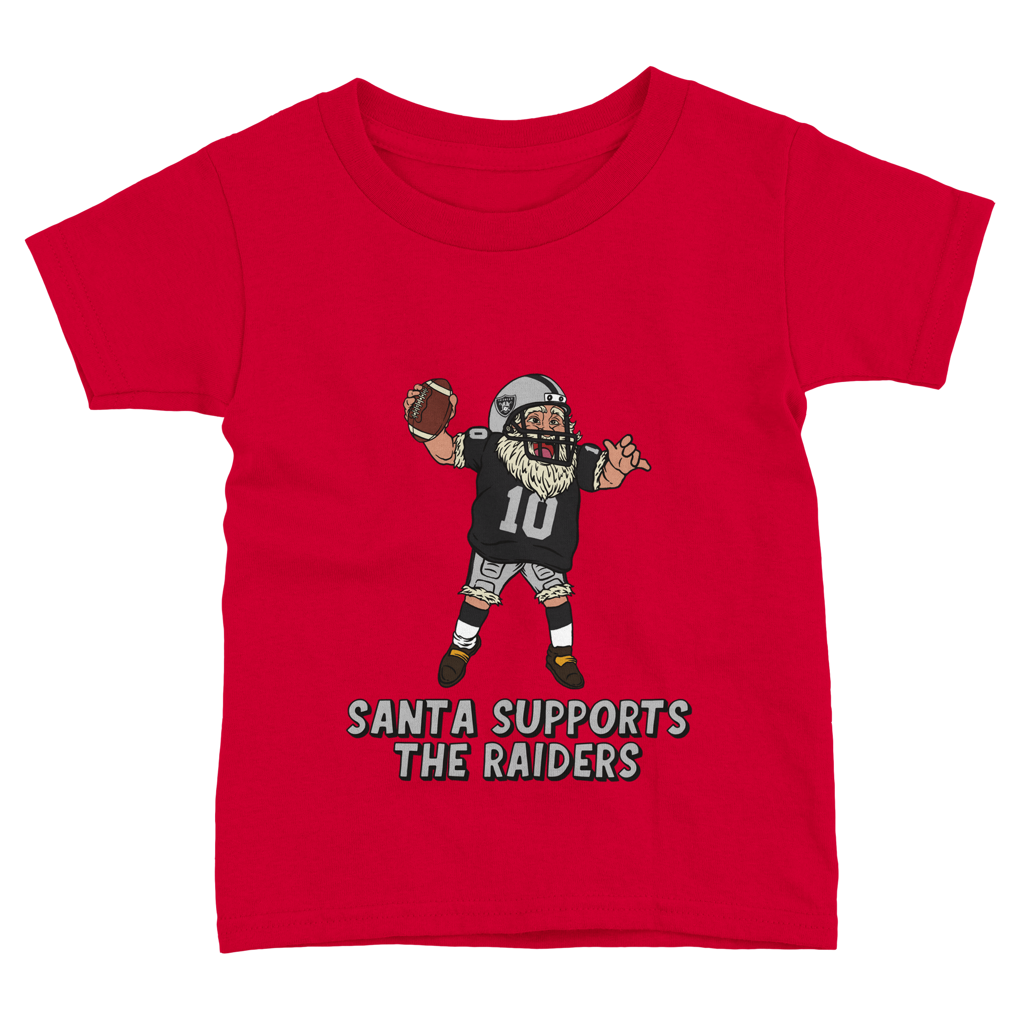 Las Vegas Raiders Toddler Fine Jersey Santa T-Shirt
