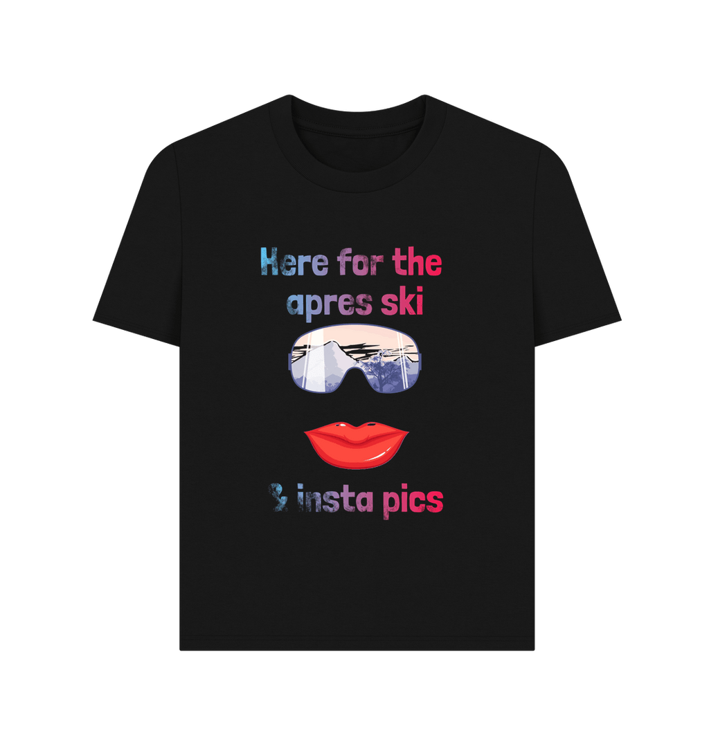 Black Women's apres ski T-shirt