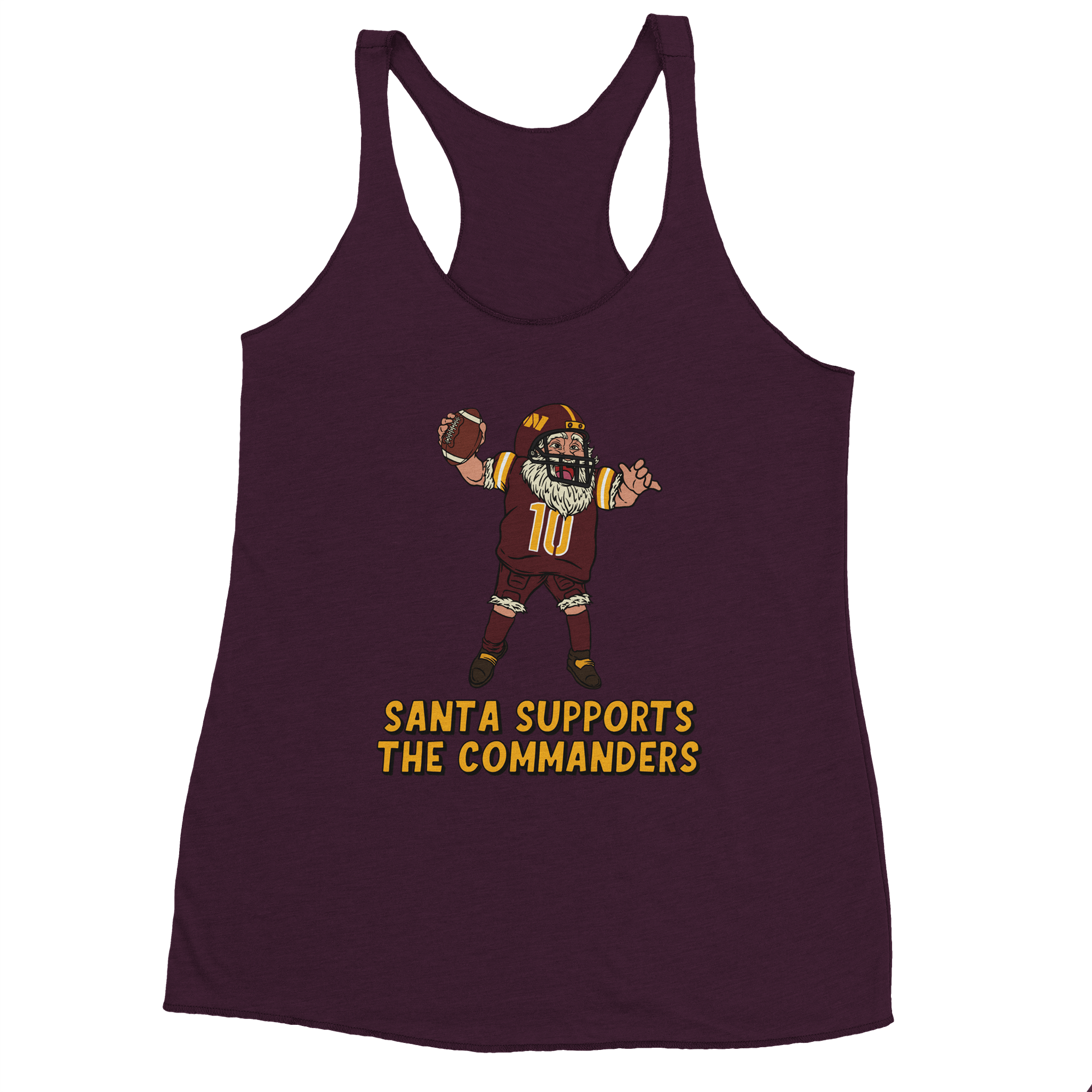 Washington Commanders Women's Racerback Santa Tank Top
