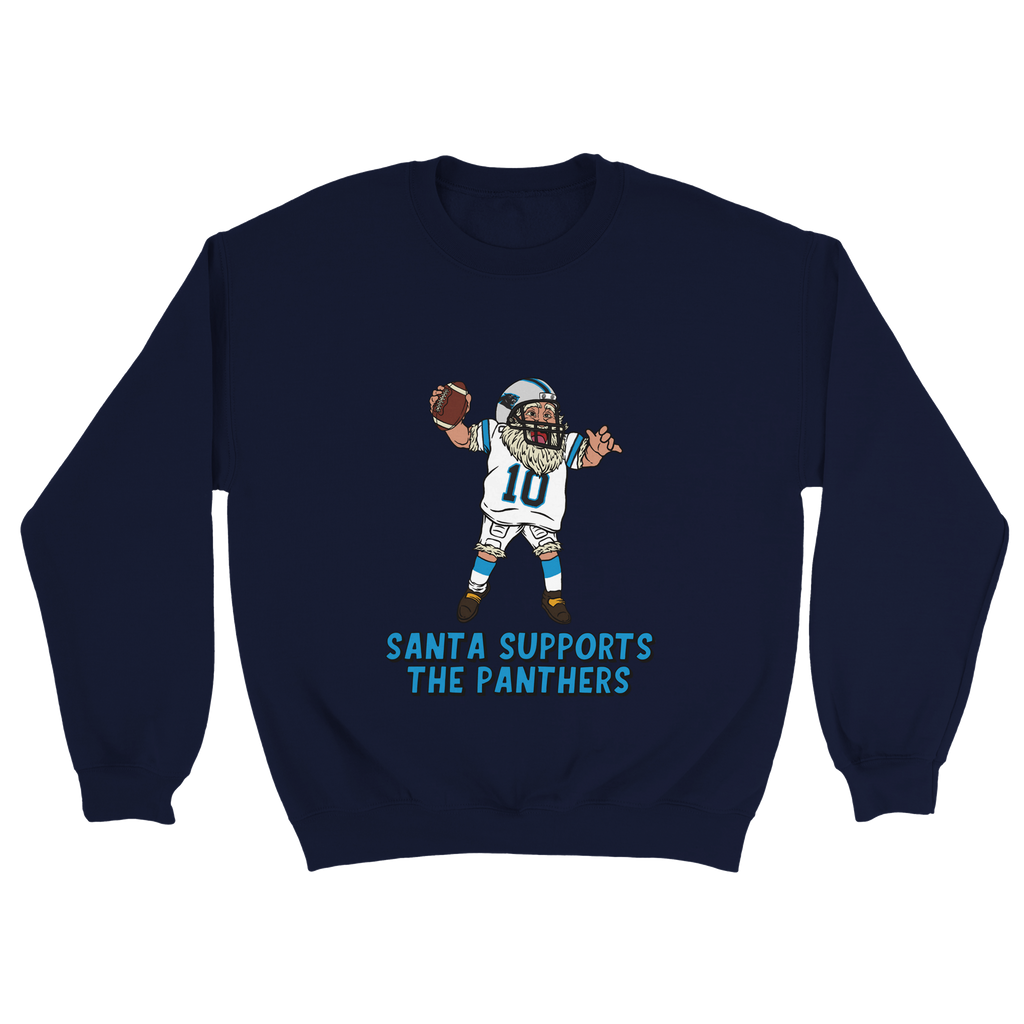 Carolina Panthers Unisex Crewneck Santa Sweatshirt