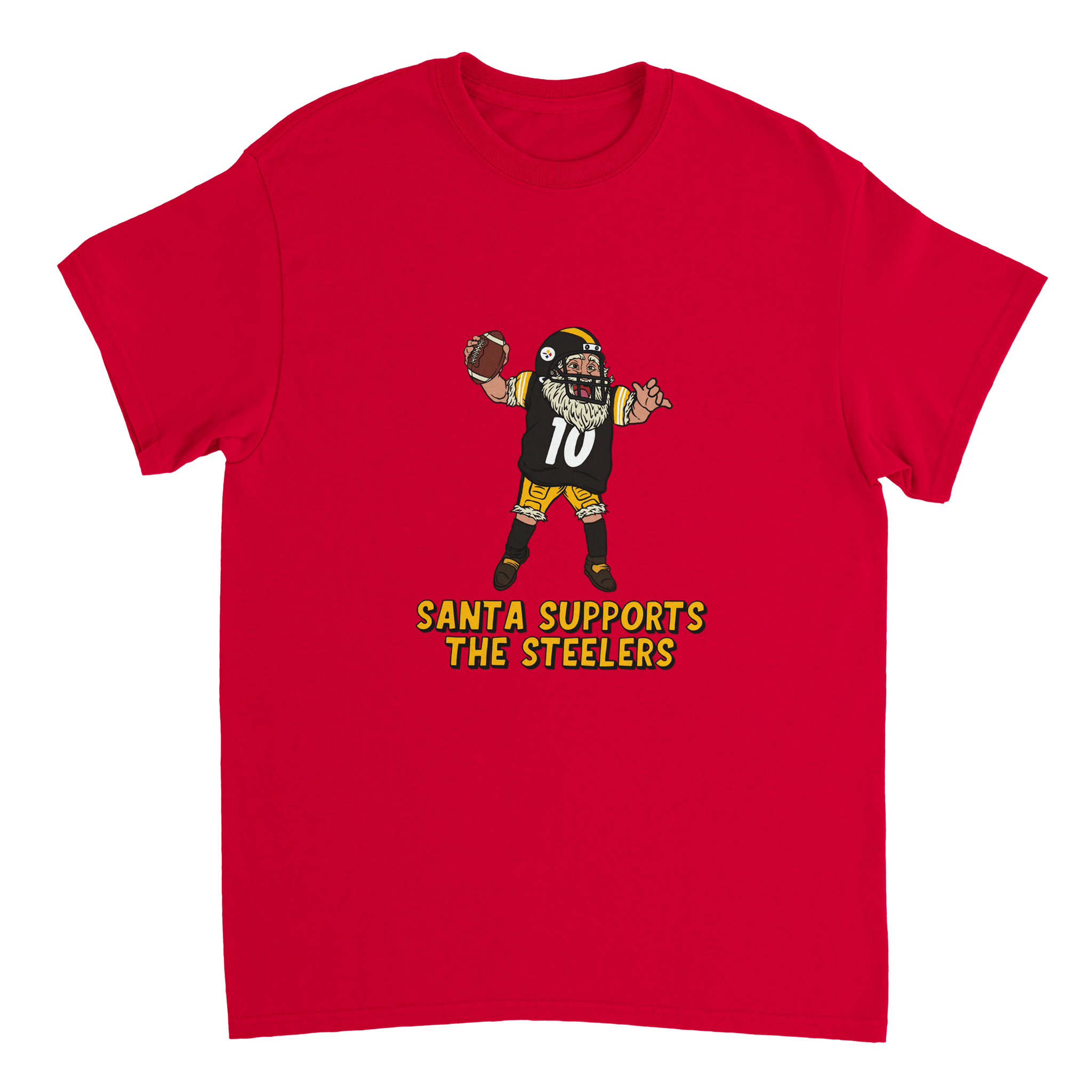 Pittsburgh Steelers Unisex Crewneck Santa T-shirt