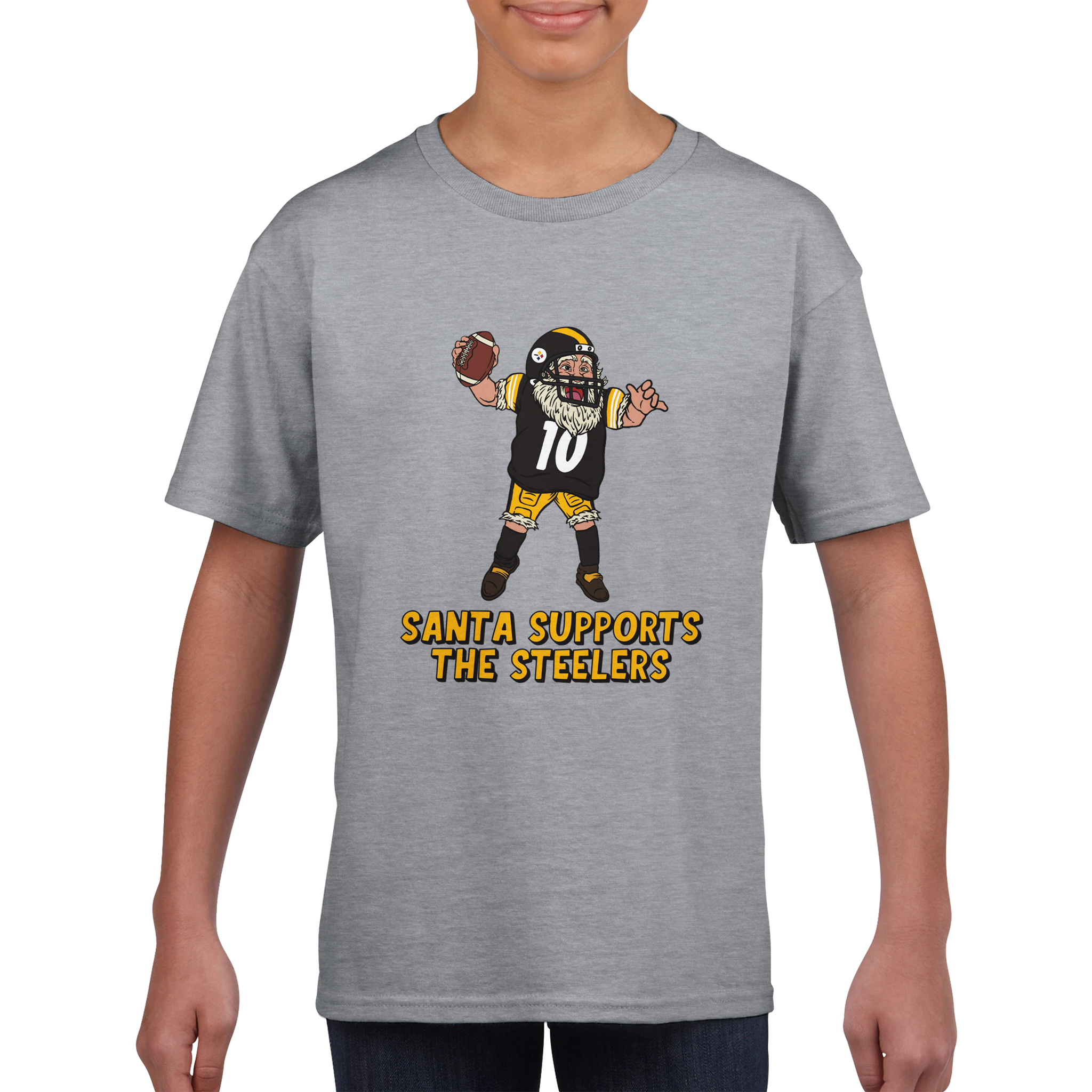 Pittsburgh Steelers Kids Crewneck Santa T-shirt