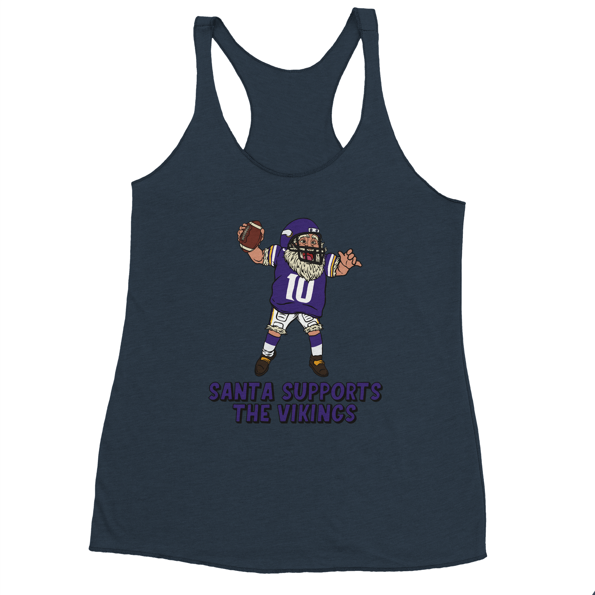 Minnesota Vikings Women's Racerback Santa Tank Top