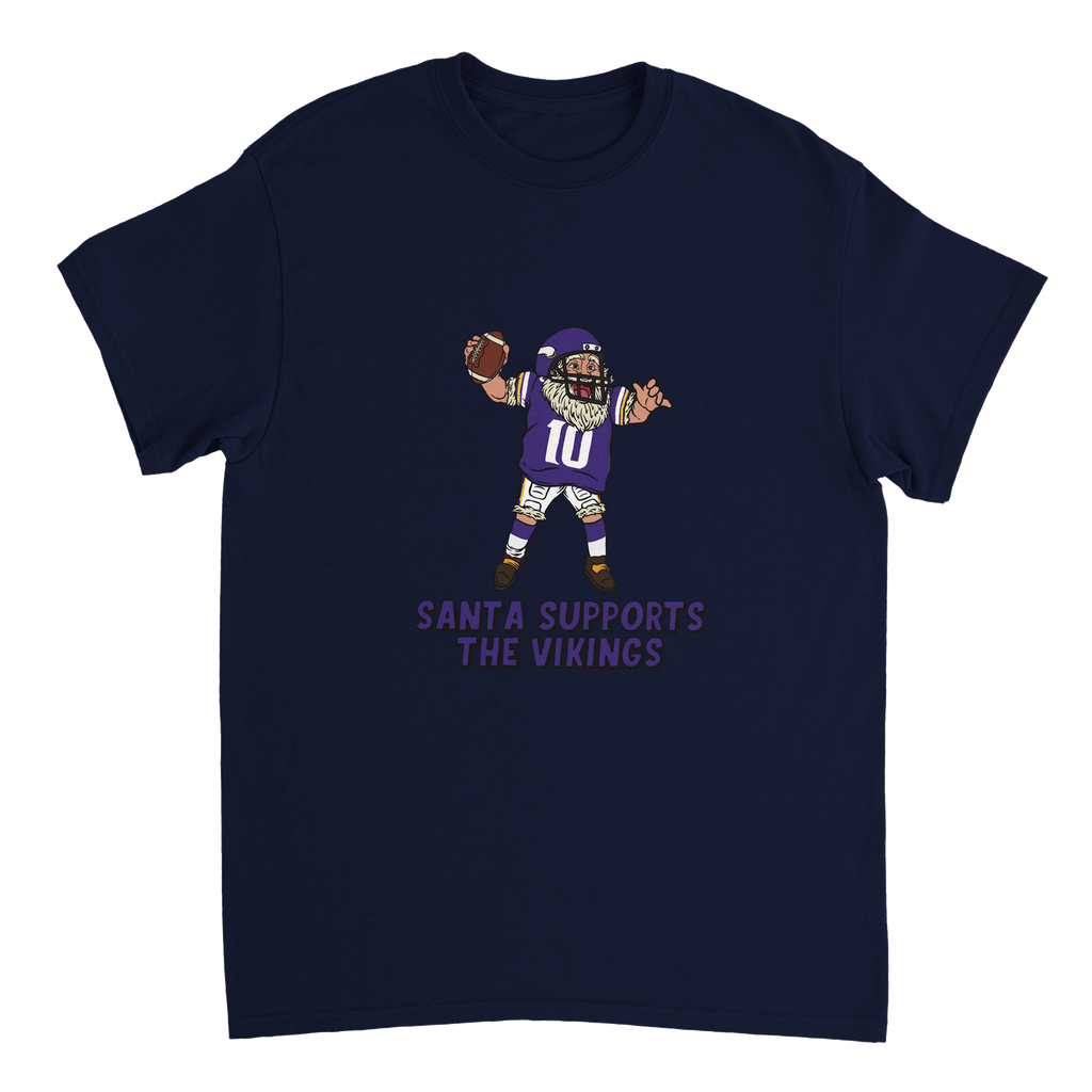 Minnesota Vikings Unisex Crewneck Santa T-shirt