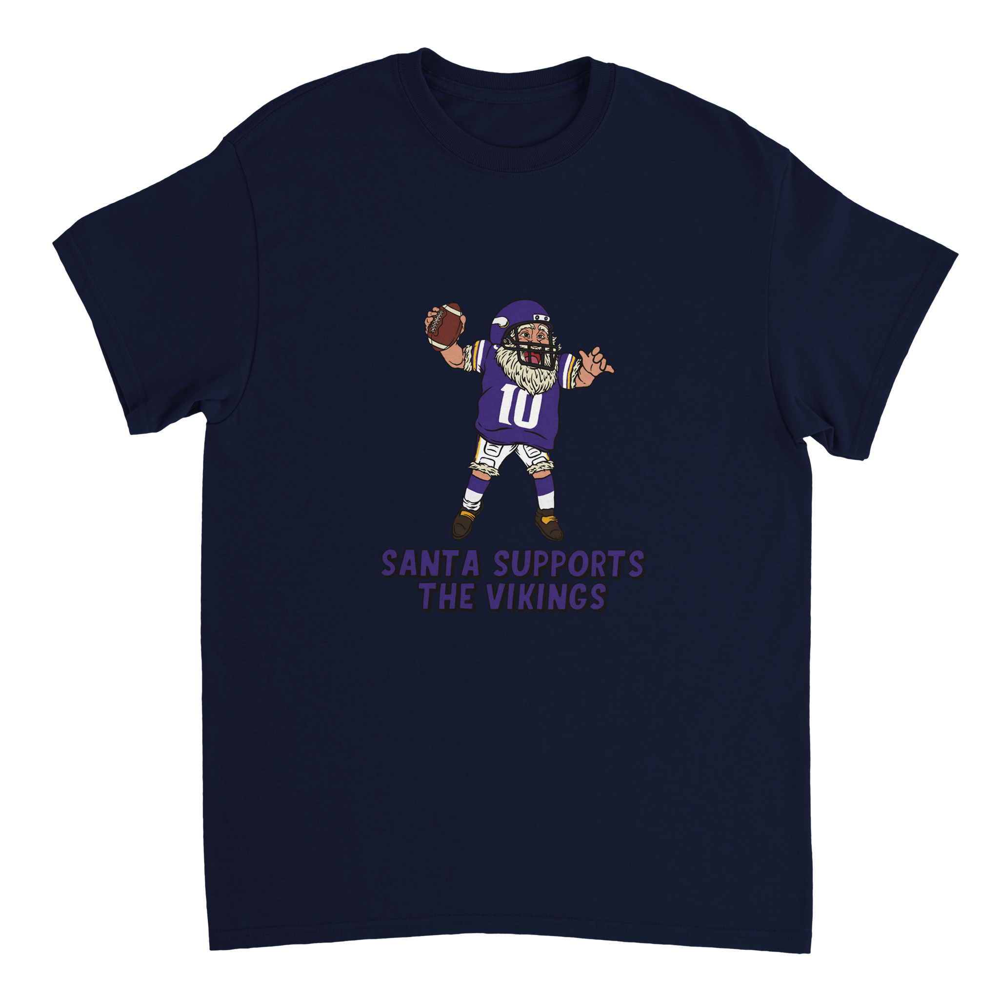 Minnesota Vikings Unisex Crewneck Santa T-shirt