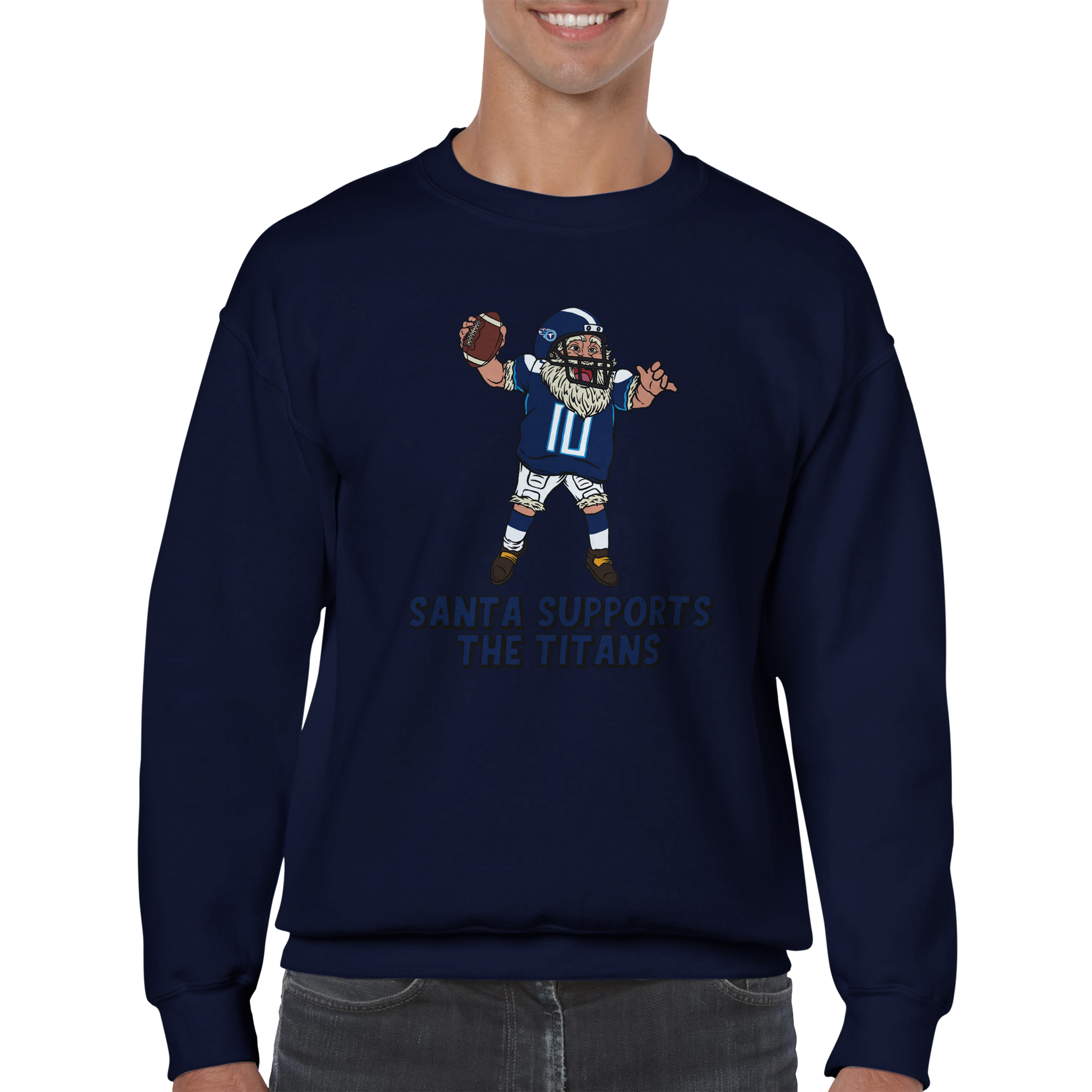 Tennessee Titans Unisex Crewneck Santa Sweatshirt