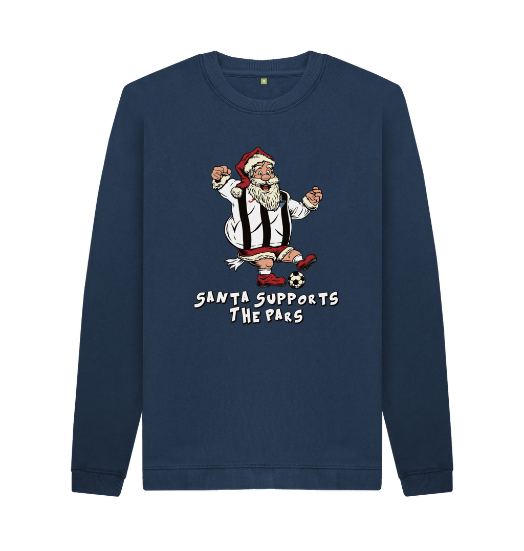 Navy Blue Printed Sweater Front