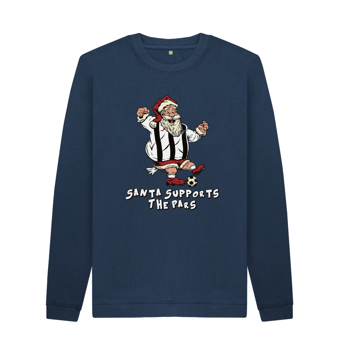 Navy Blue Printed Sweater Front