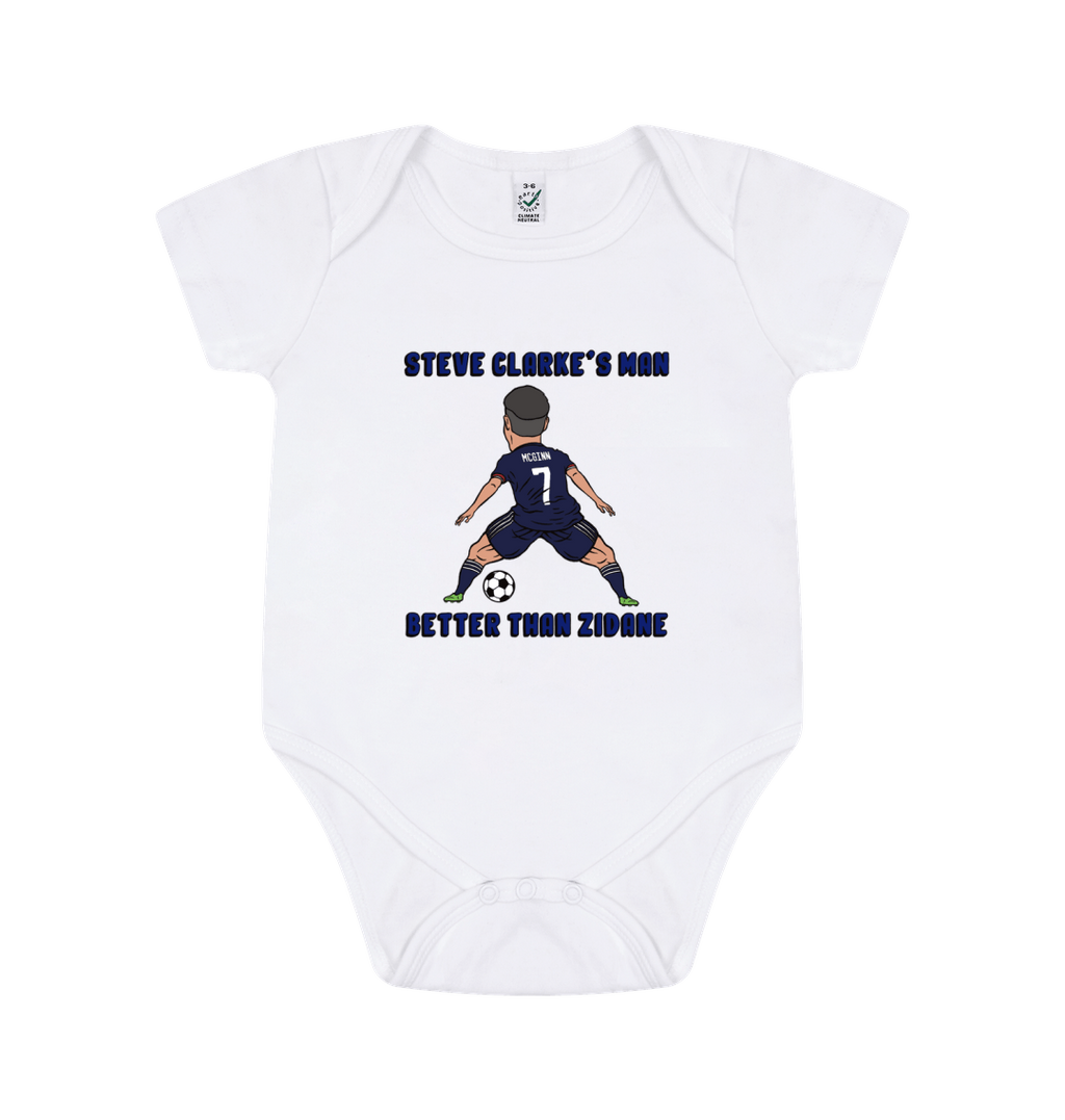 White Printed baby grow Front