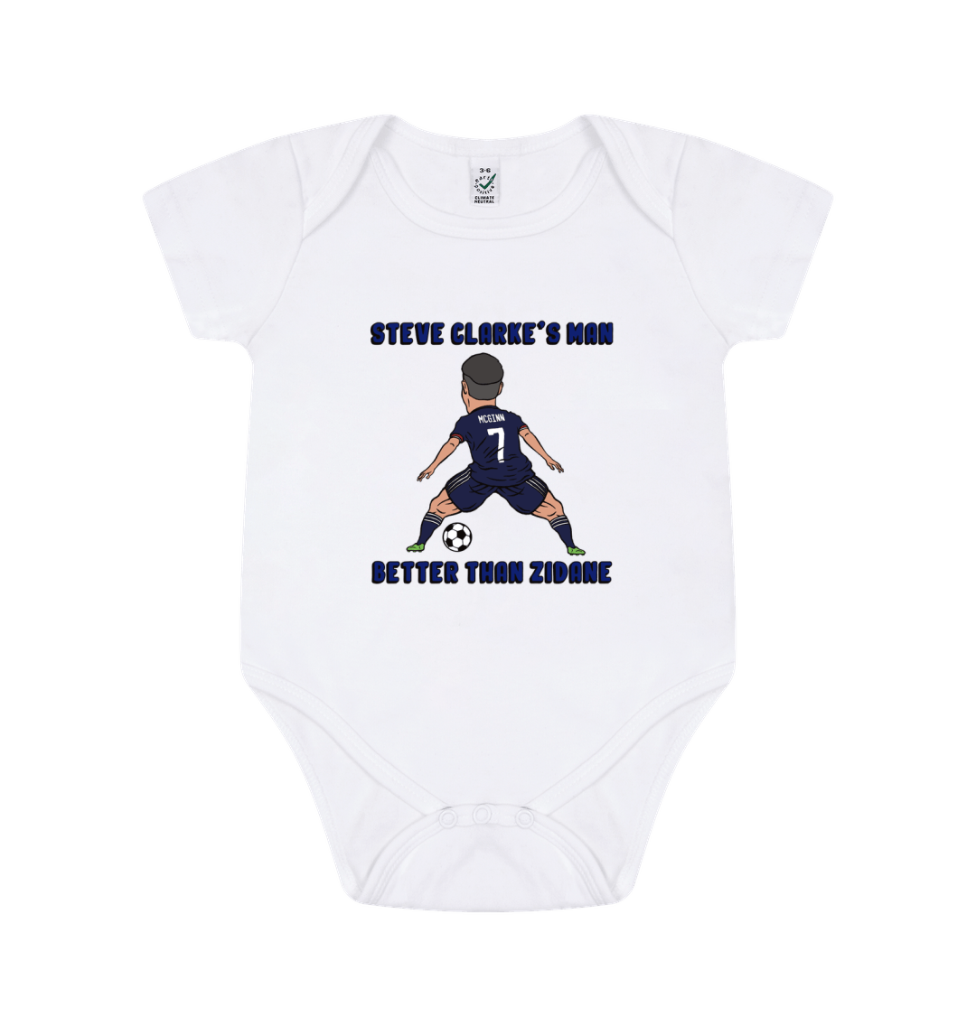 White Printed baby grow Front