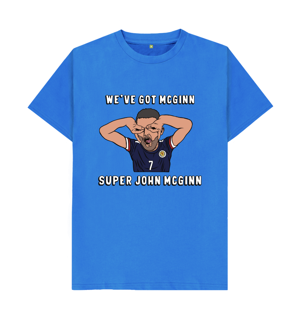 Bright Blue Printed T-shirt Front