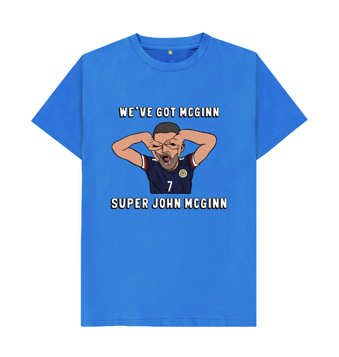 Bright Blue Printed T-shirt Front