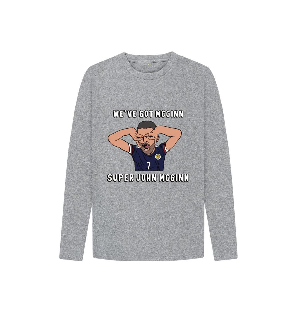 Athletic Grey Scotland Euro 2024 Unisex Kids Long Sleeved T-shirt Super John McGinn