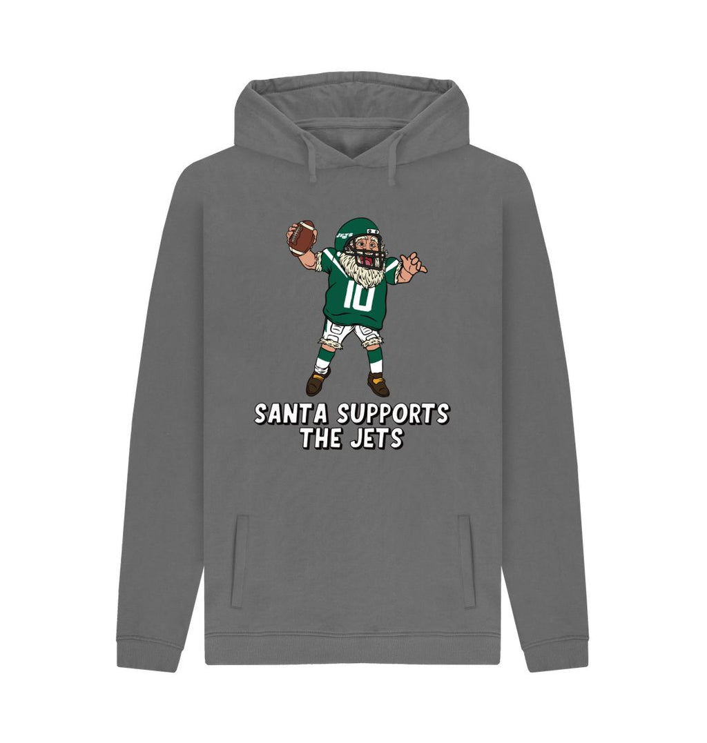 Slate Grey New York Jets Santa Hoody