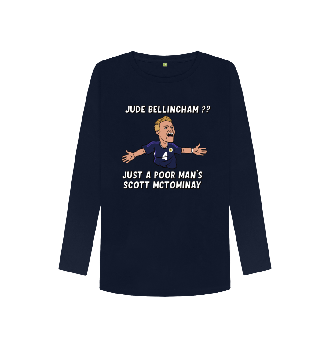 Navy Blue Printed Long Sleeve T Shirt Front