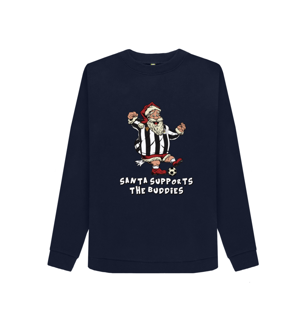 Navy Blue Printed Sweater Front