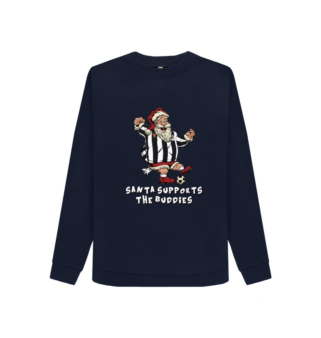 Navy Blue Printed Sweater Front