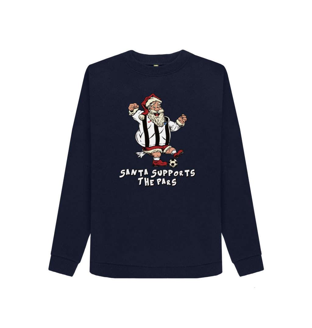Navy Blue Printed Sweater Front