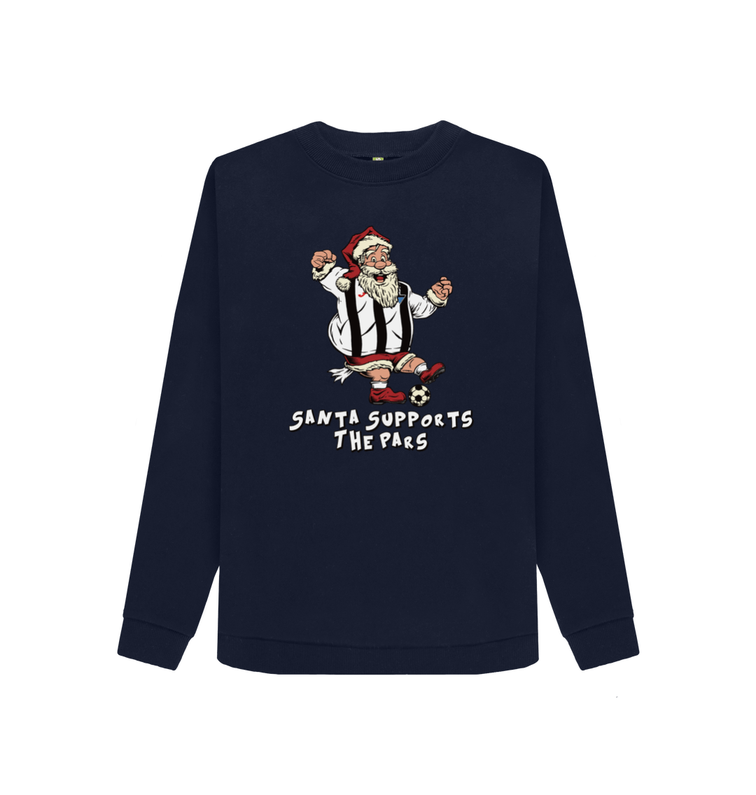 Navy Blue Printed Sweater Front