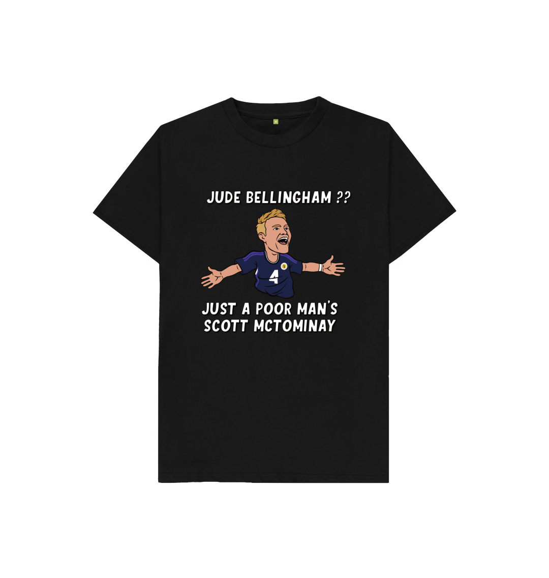 Black Printed Kids T-Shirt Front