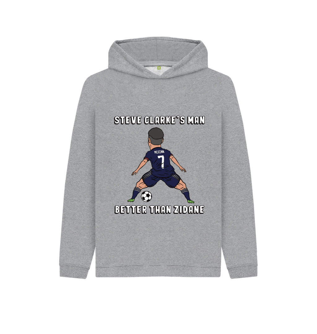 Athletic Grey Printed Kids Hoodie Front