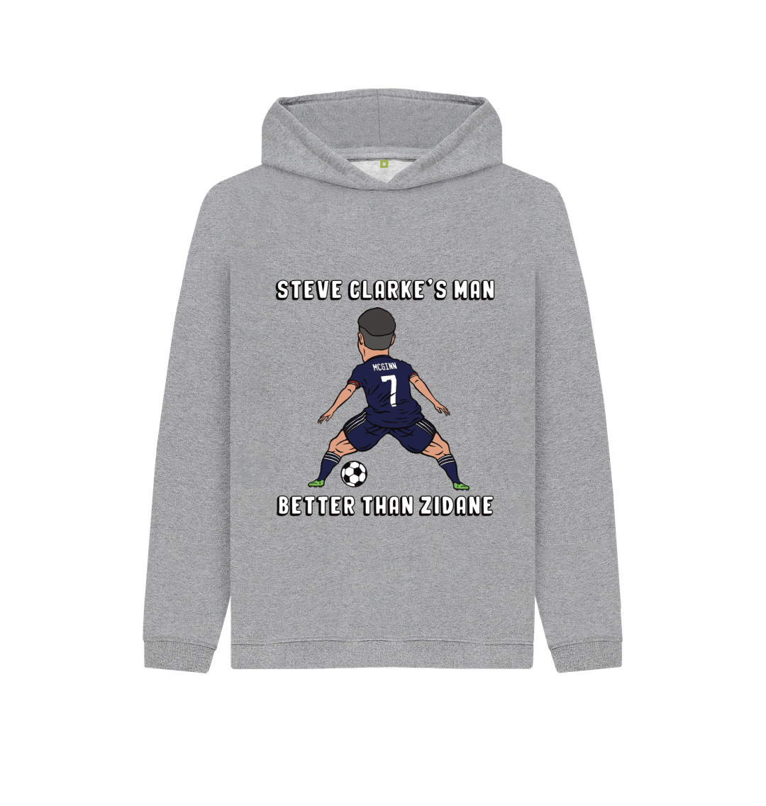Athletic Grey Printed Kids Hoodie Front